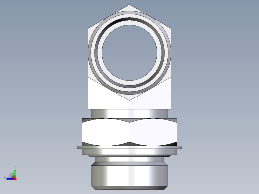 卡套式工业通用硬管接头EO_Adjustable_locknut_branch_tee_TEE28LROMDCF右视缩略图