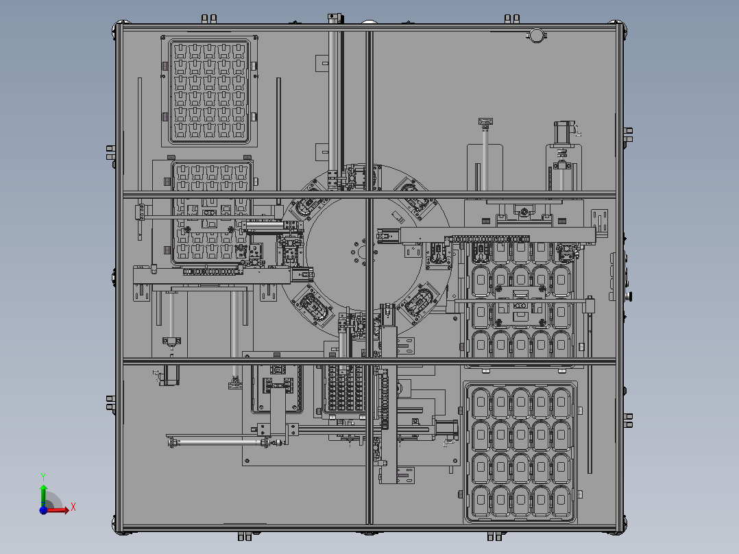 自动化鼠标组装机3D模型前视图