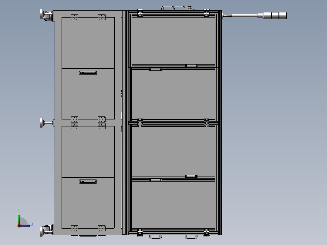 自动化鼠标组装机3D模型左视图