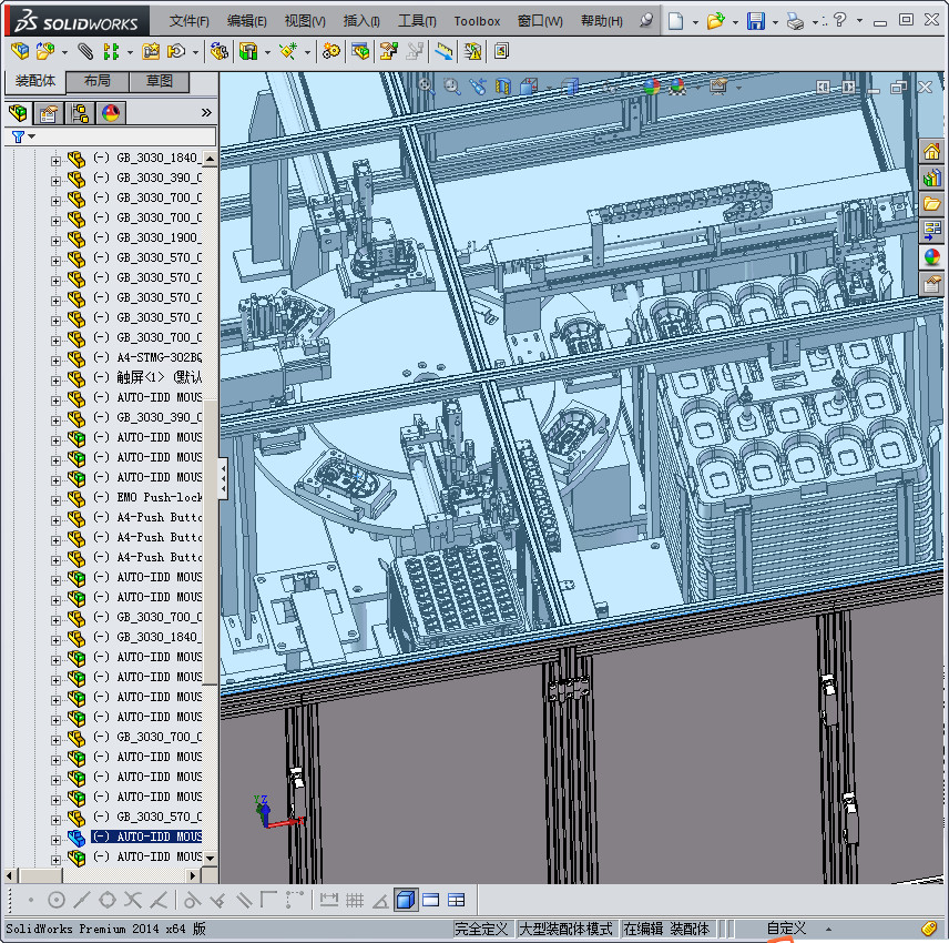 自动化鼠标组装机3D模型