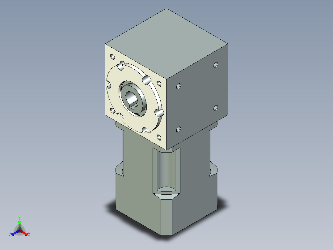 换向器PW70双孔 PLX60-L1 14-50-70-M4.stp主视图