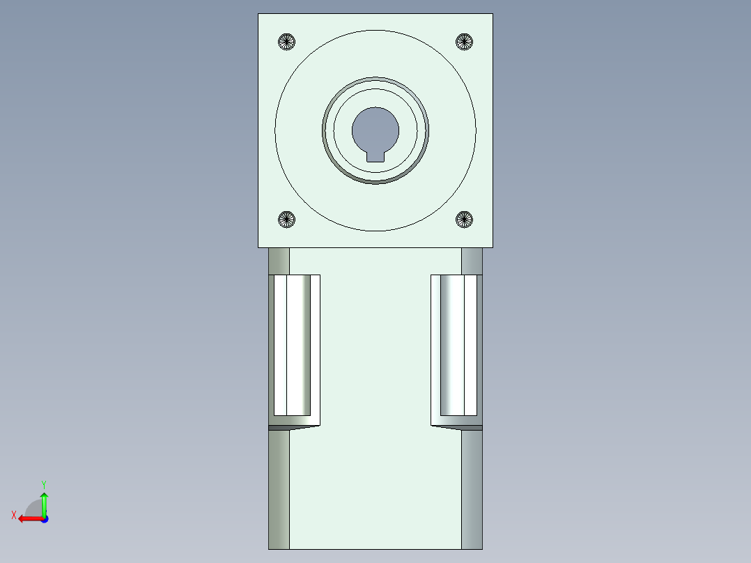 换向器PW70双孔 PLX60-L1 14-50-70-M4.stp后视图