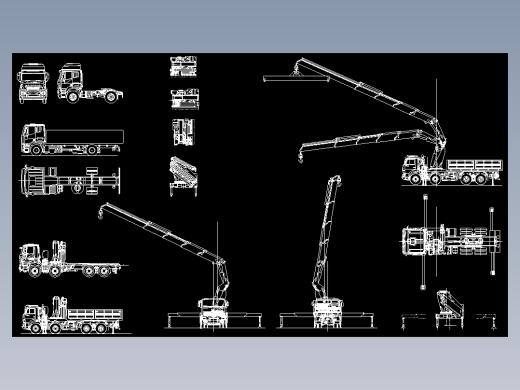 各类工程车CAD图块合集