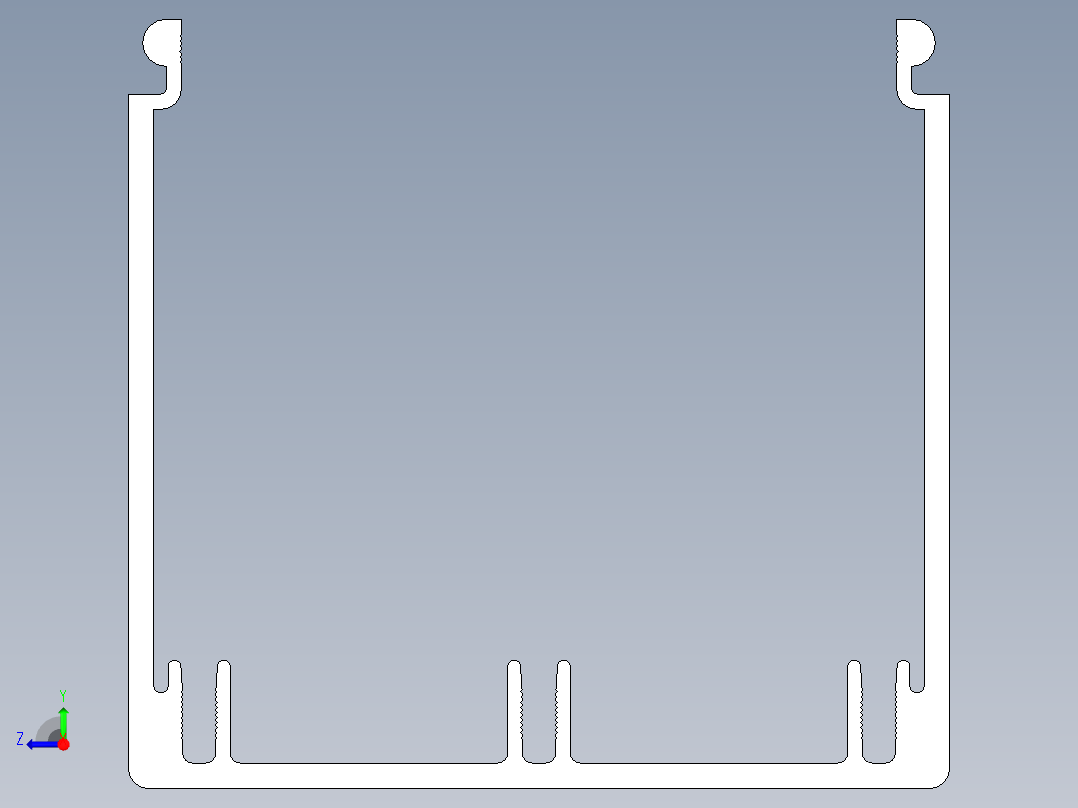 型材-KJN CABLE CONDUIT 80X80 KJN511030.STEP右视图