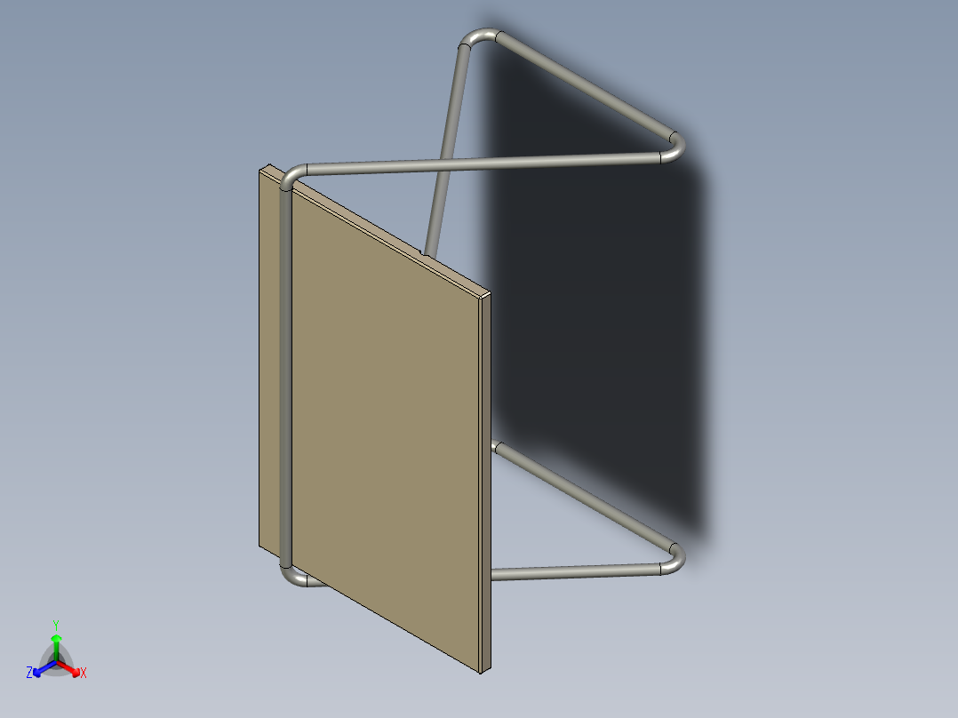 实心边的简易书桌