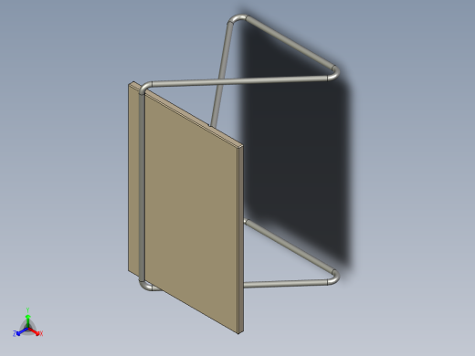 实心边的简易书桌