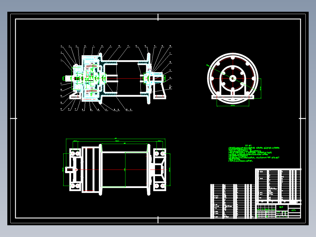 5吨液压绞车设计CAD+说明 210366