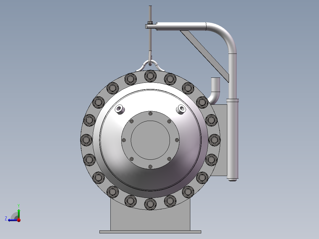 压力试验罐右视图