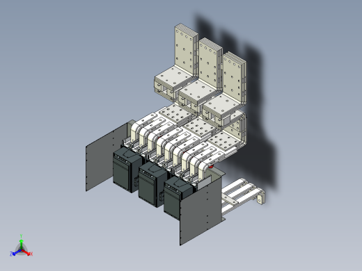ABB AF750 带母线连接 2500A正等轴测缩略图