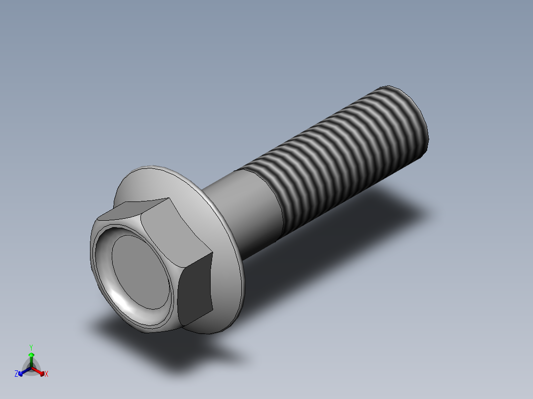 flange bolt正等轴测图