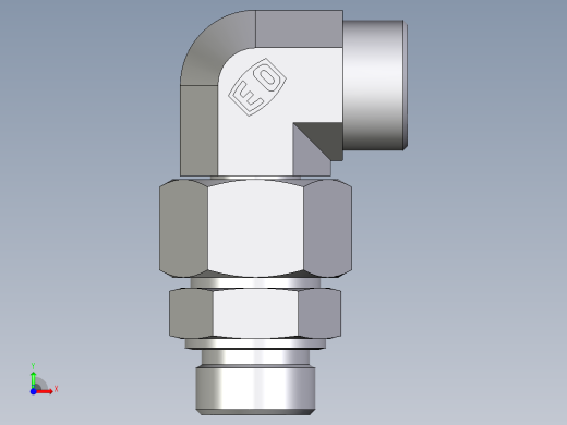 卡套式工业通用硬管接头EO_Assembled_adjustable_standpipe_elbow_EVW25SMOMD71前视缩略图