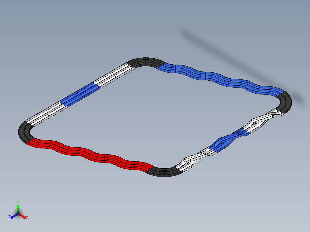 四驱车跑道6正等轴测图