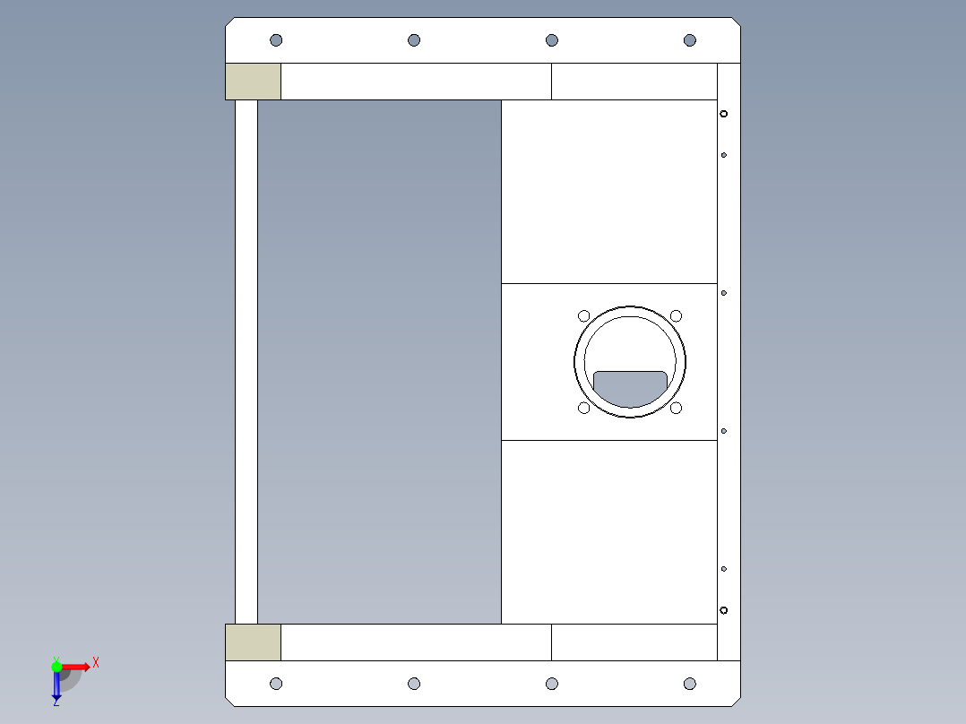 上下护管压机俯视图