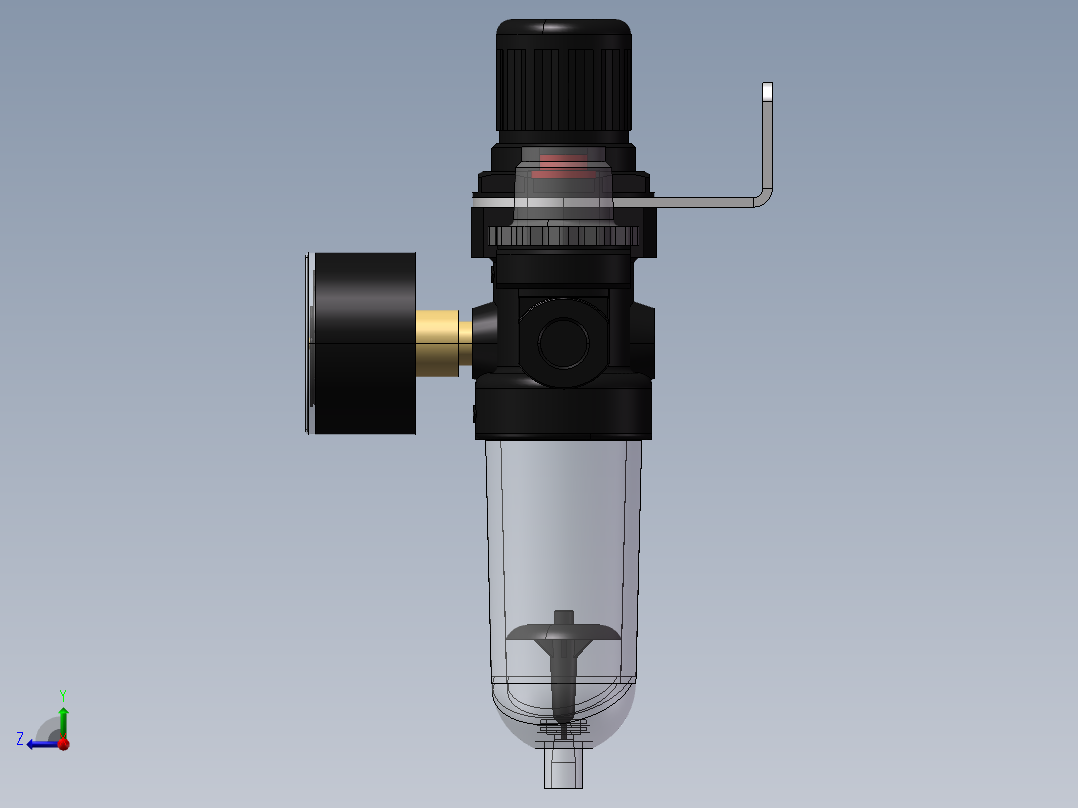 KIT REGULADOR LUBRIF. FILTRO DRENO AUT. MAN. FIXAD. 1-8 (P1H-XXX)右视图