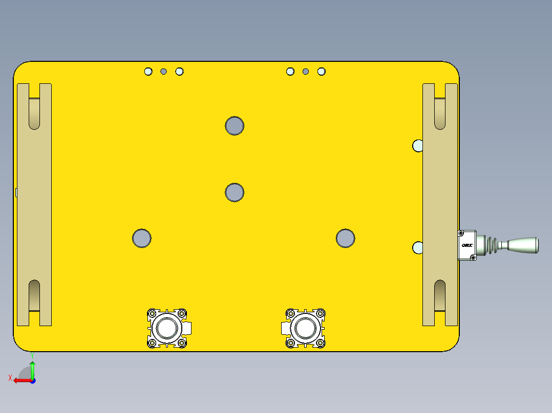 N500-COVER-笔记本CNC工装夹具三维模型CNC1后视图