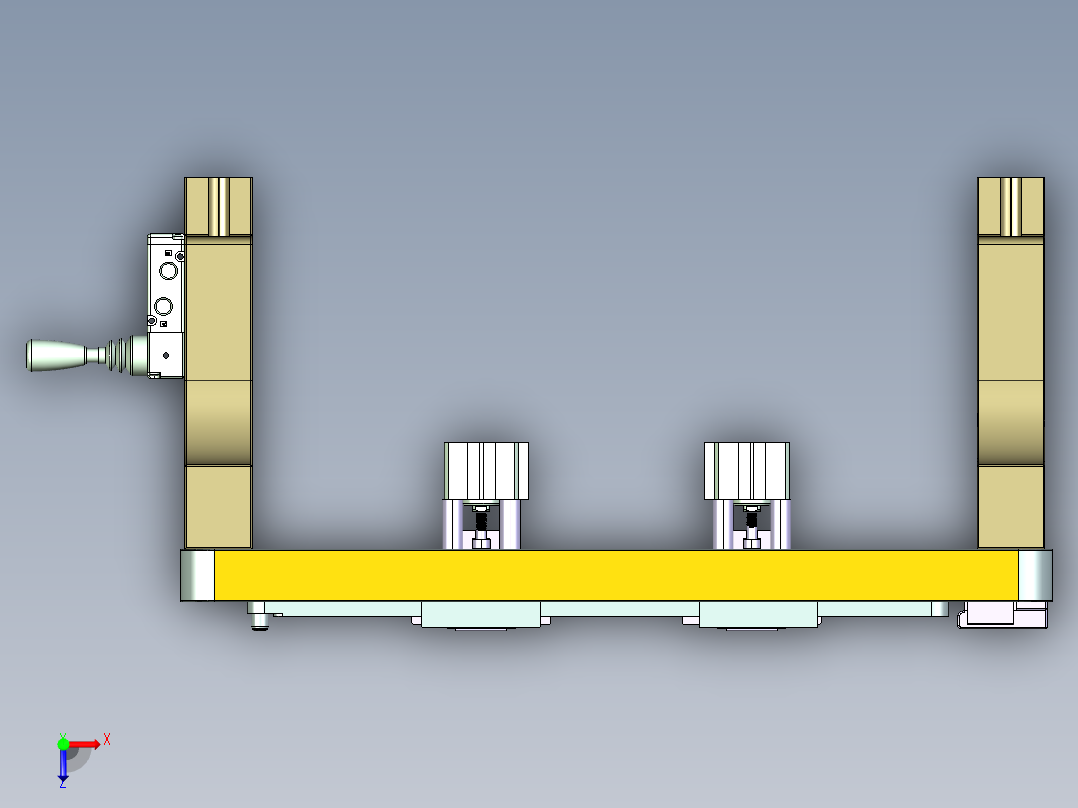 N500-COVER-笔记本CNC工装夹具三维模型CNC1俯视图