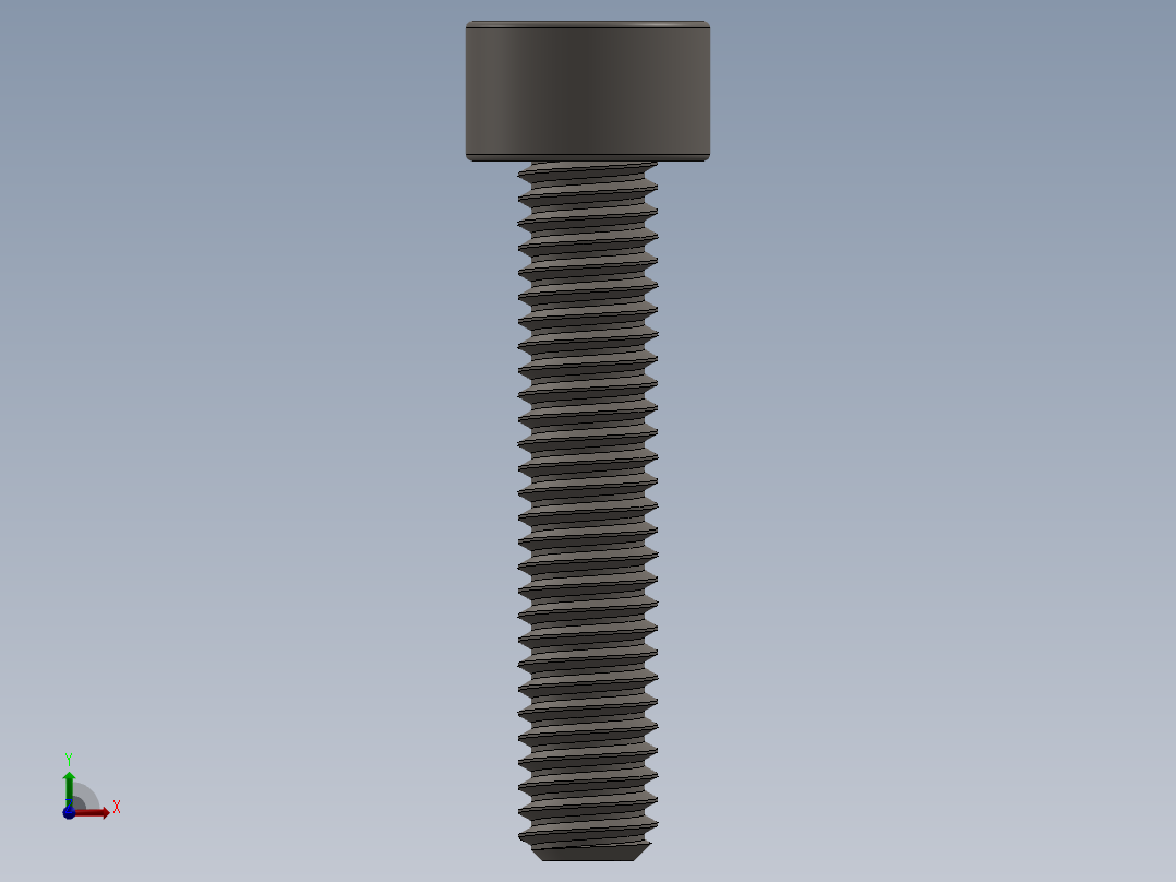 Screw_DIN_912_M4x20F_A2.SLDPRT公制内六角螺钉前视图