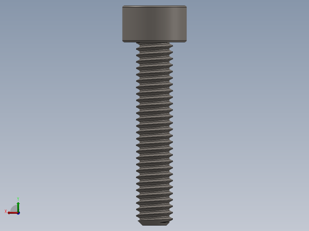 Screw_DIN_912_M4x20F_A2.SLDPRT公制内六角螺钉后视图