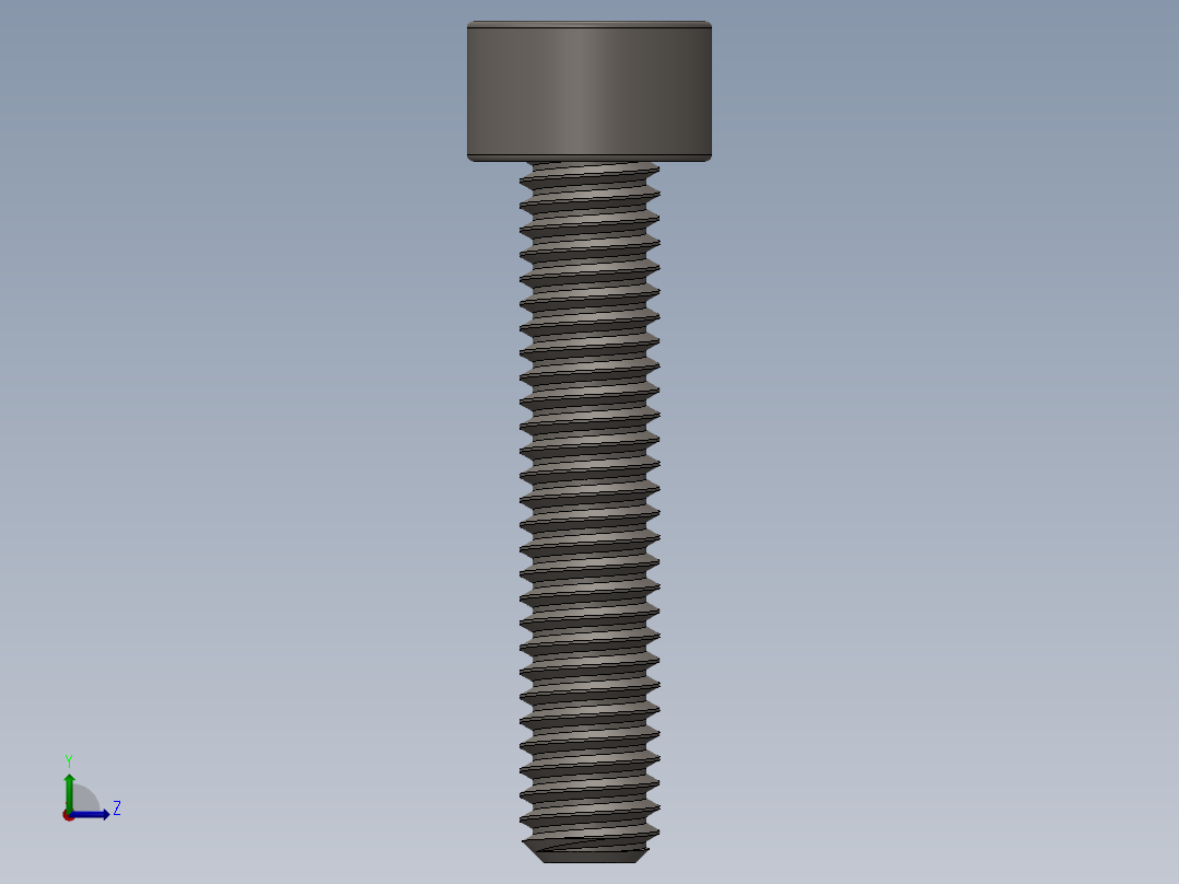 Screw_DIN_912_M4x20F_A2.SLDPRT公制内六角螺钉左视图