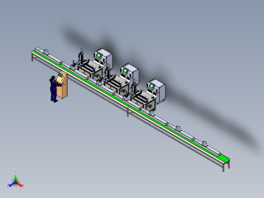 自动化三轴打胶工作台模拟