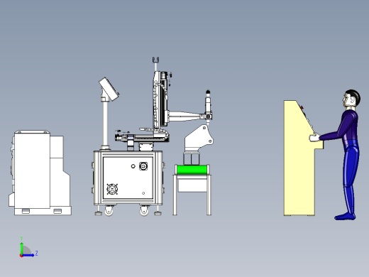 自动化三轴打胶工作台模拟左视缩略图
