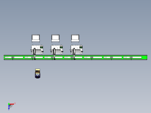自动化三轴打胶工作台模拟俯视缩略图