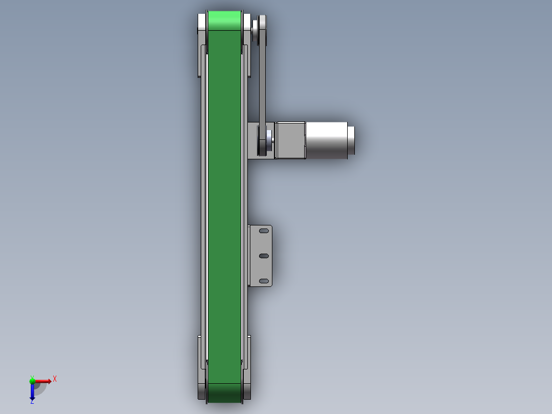 下料输送带俯视图