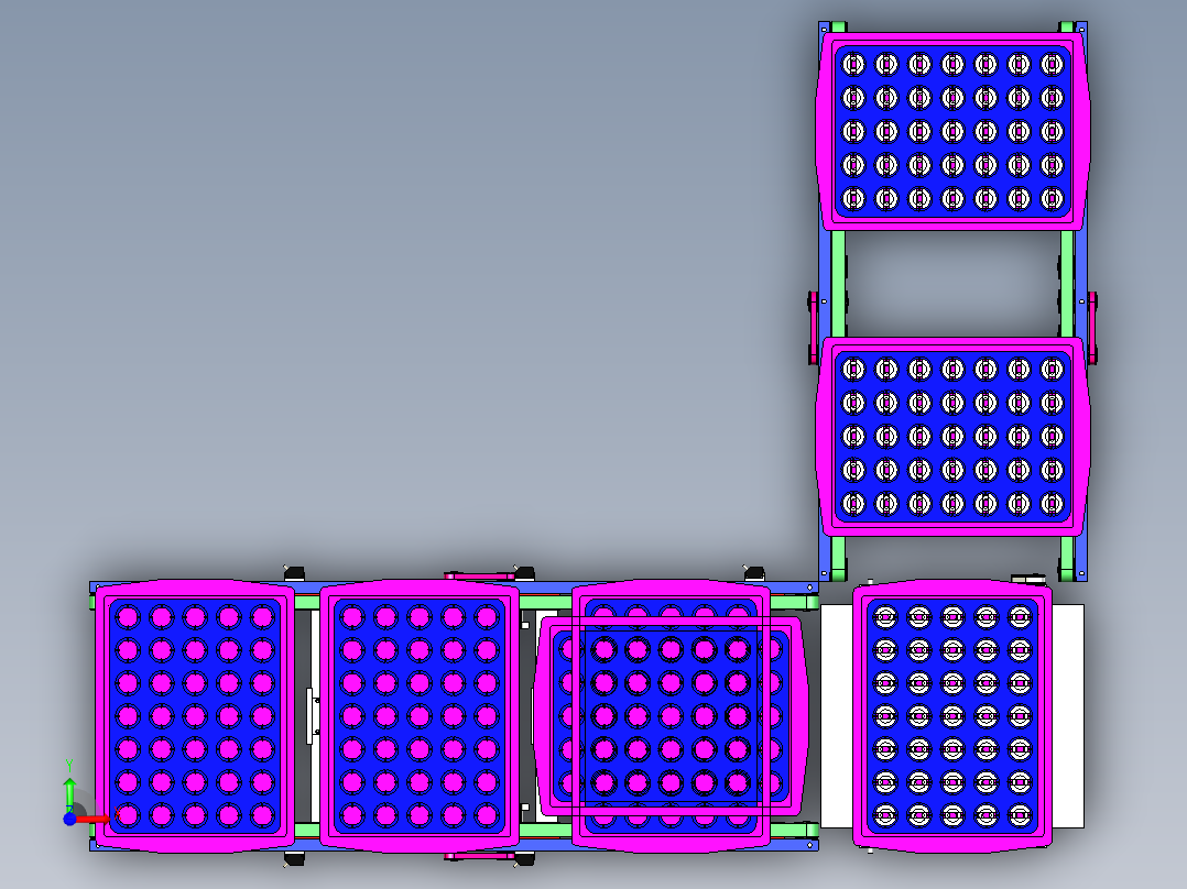 90°流道传动结构sw20可编辑前视图