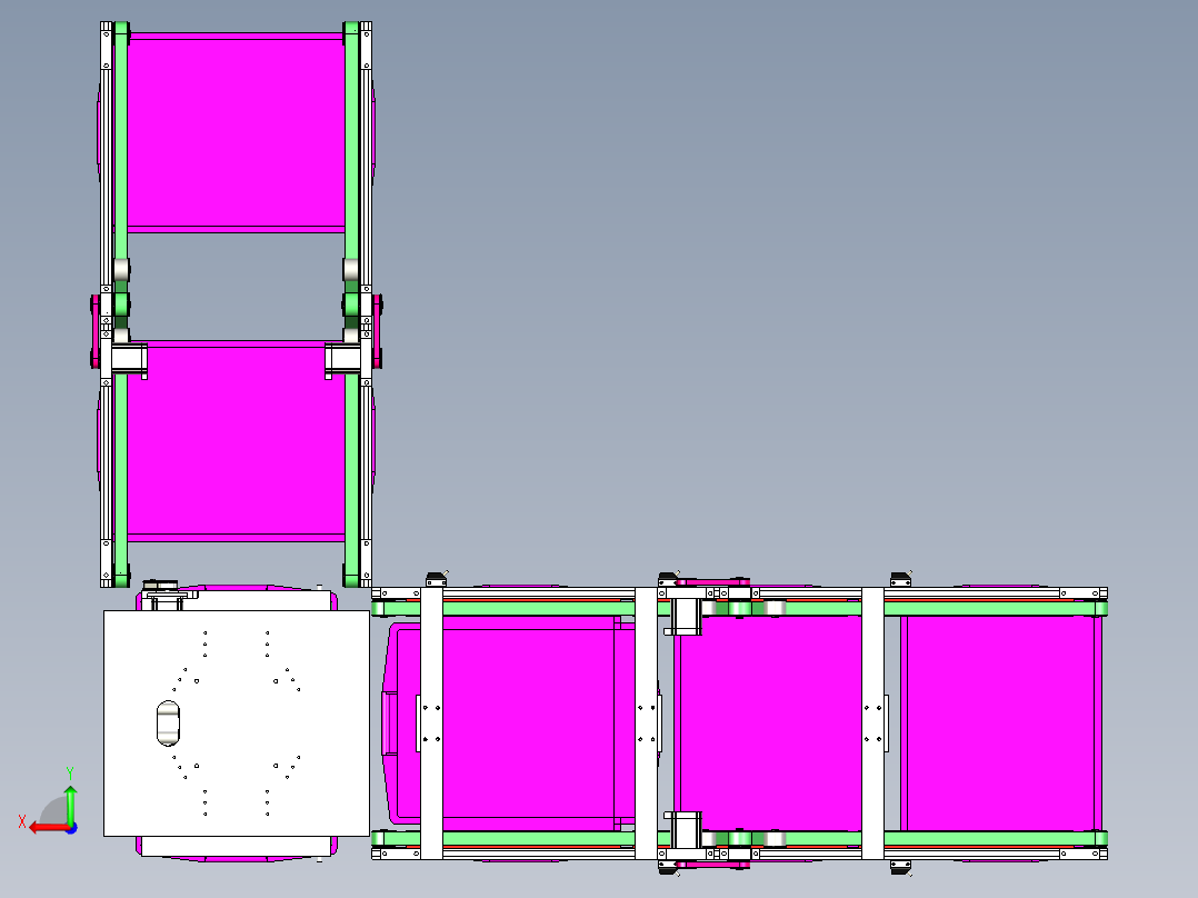 90°流道传动结构sw20可编辑后视图