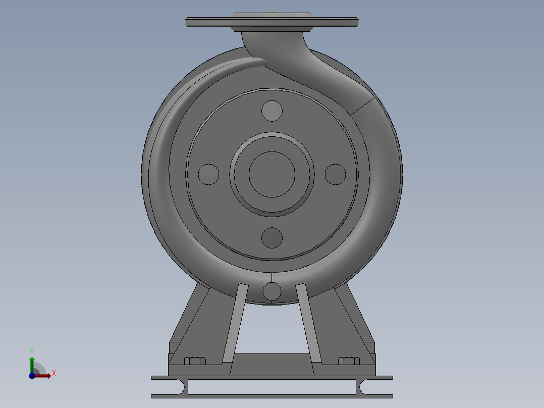 ISW╱IHW系列管道离心泵[ISW40-100]前视图