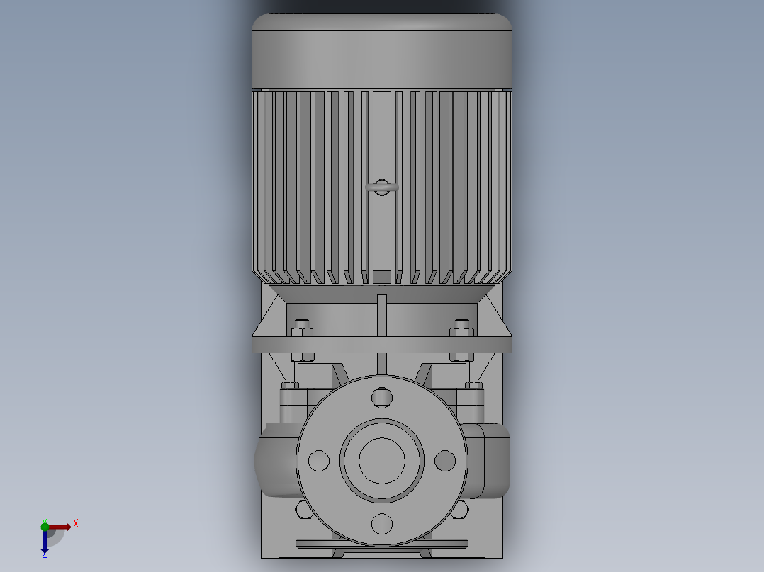 ISW╱IHW系列管道离心泵[ISW40-100]俯视图