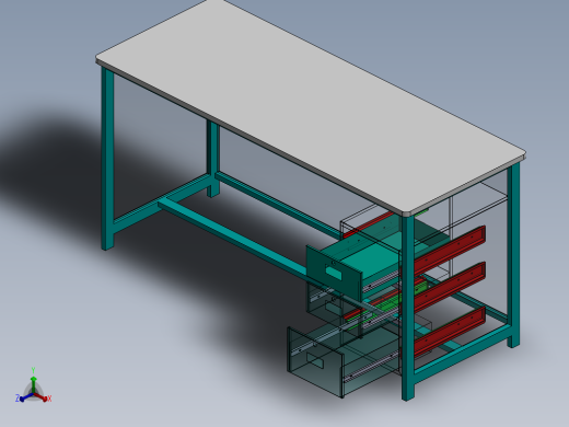 A0003275-带抽屉的桌子主视缩略图