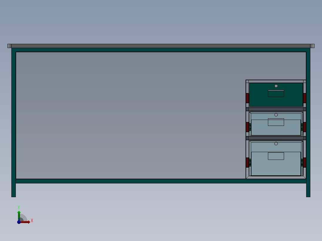 A0003275-带抽屉的桌子前视图