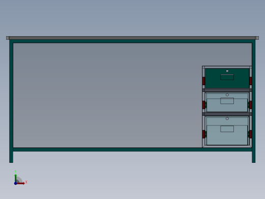 A0003275-带抽屉的桌子前视缩略图