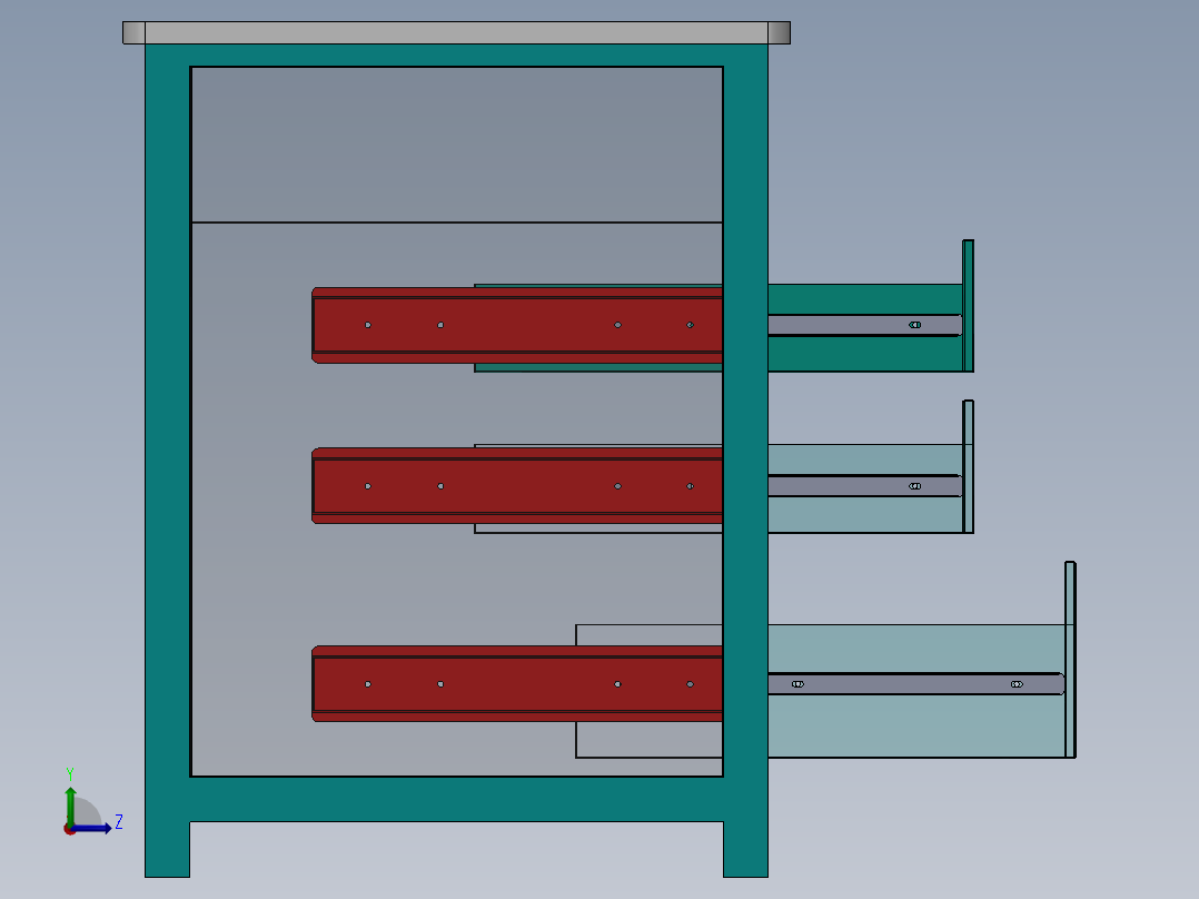 A0003275-带抽屉的桌子左视图