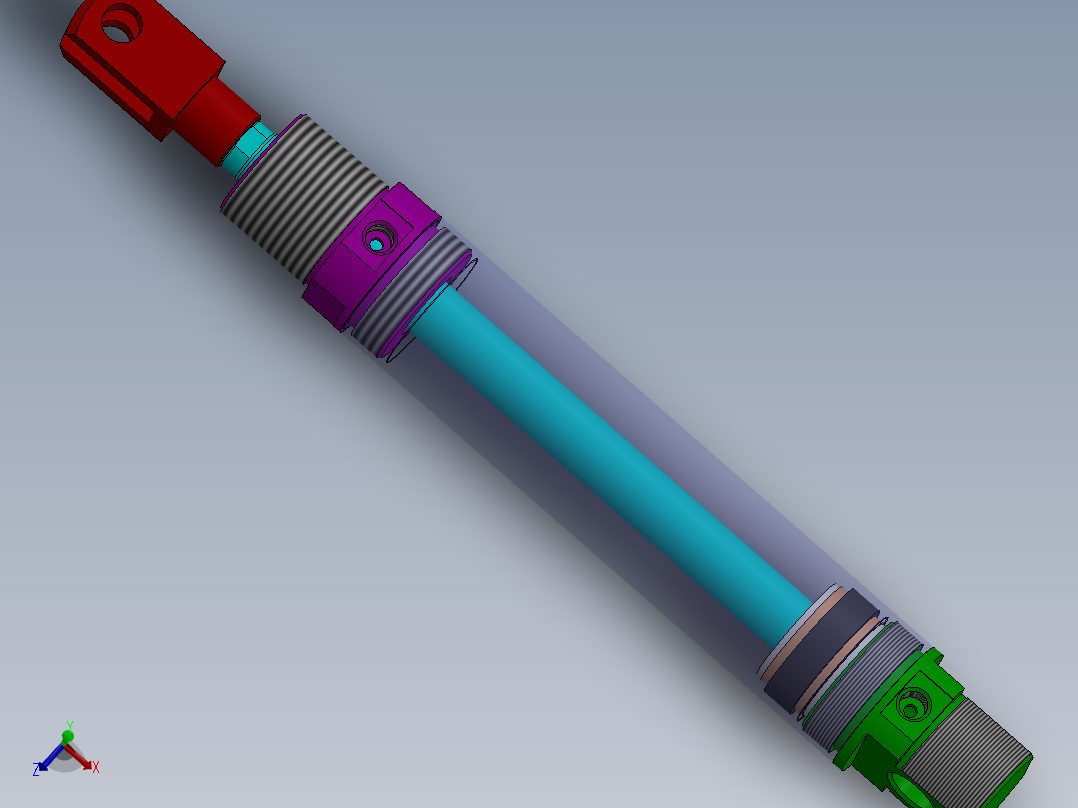 A0003687-线型气缸（圆形后座）40x18x145 毫米