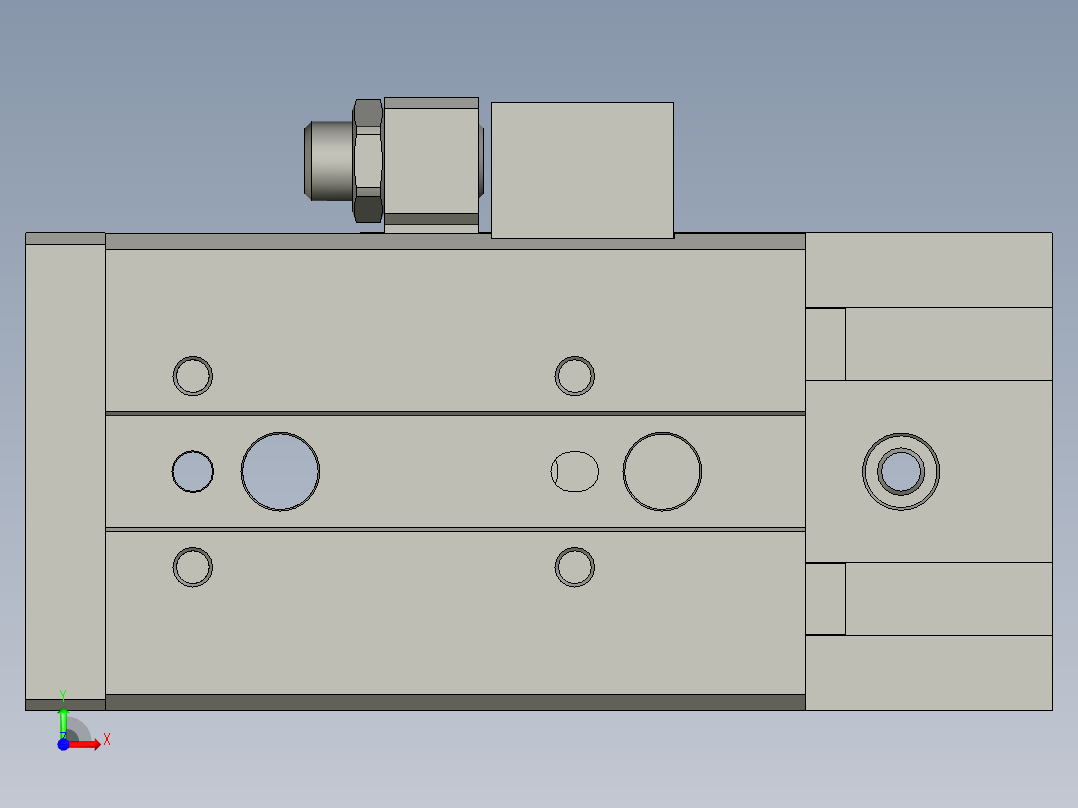 HLQ16X30SAS滑台前视图