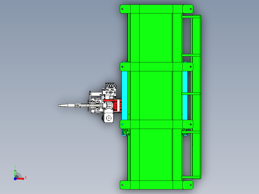 带第七轴点焊机器人设计前视图