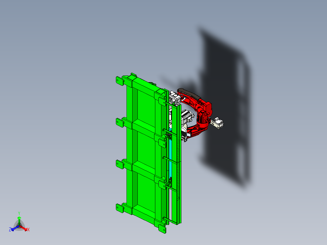 带第七轴点焊机器人设计正等轴测图