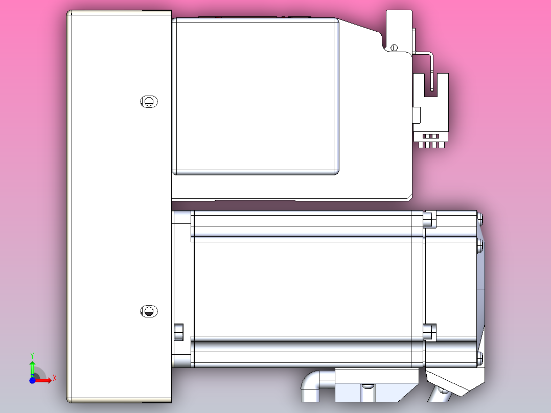 皮带直线轴半封闭可选导轨TPA-HNB-120D-110-L1600-LP-C-P40-N3前视图