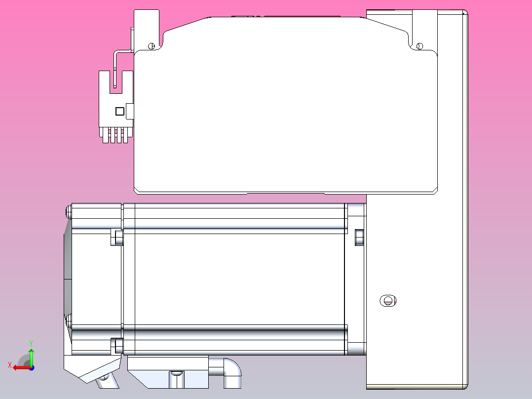 皮带直线轴半封闭可选导轨TPA-HNB-120D-110-L1600-LP-C-P40-N3后视图