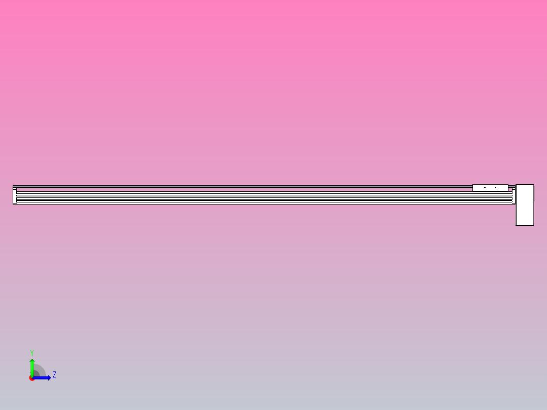 皮带直线轴半封闭可选导轨TPA-HNB-120D-110-L1600-LP-C-P40-N3左视图