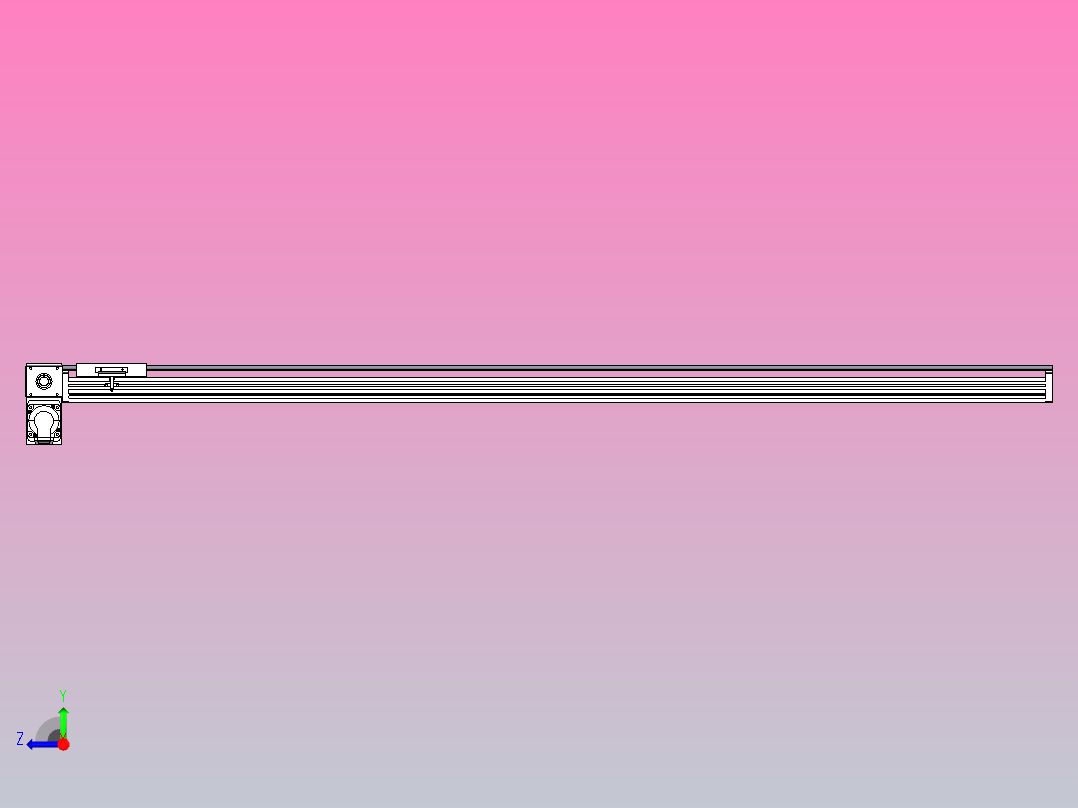 皮带直线轴半封闭可选导轨TPA-HNB-120D-110-L1600-LP-C-P40-N3右视图