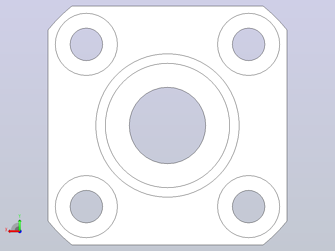 LMK亚洲标准型直线轴承_法兰式[LMK8SUU]后视图