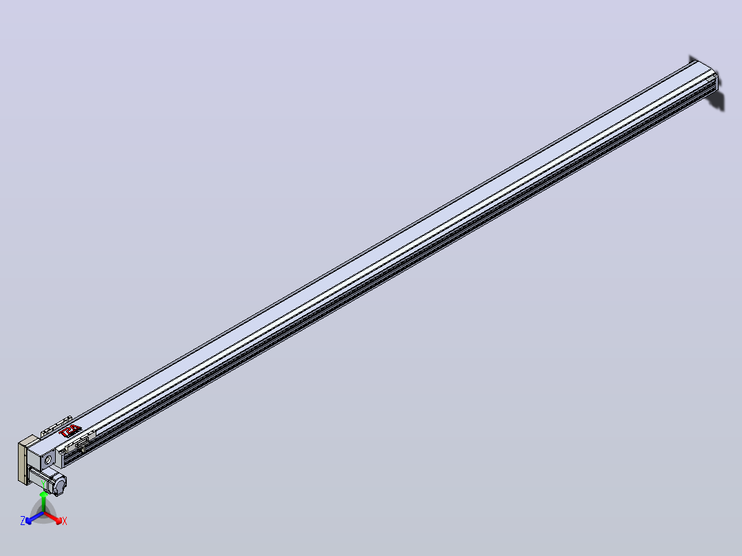 皮带直线轴半封闭可选导轨TPA-HNB-120D-110-L2750-LP-C-P40-N3主视图