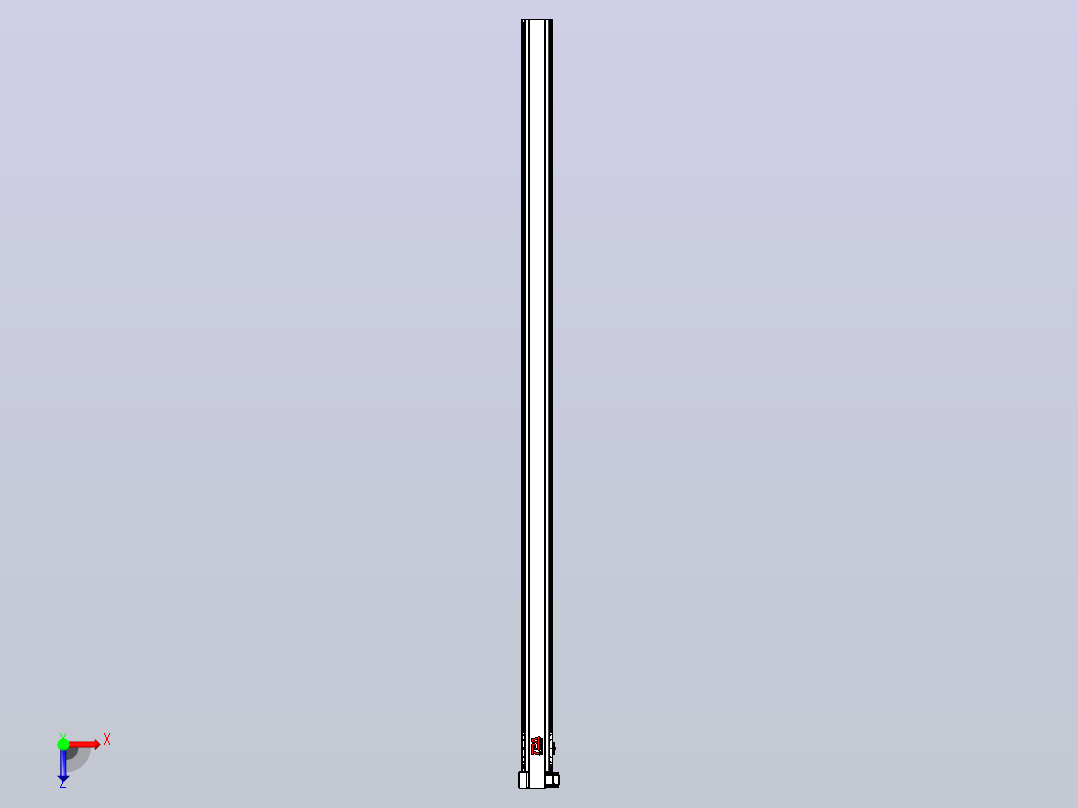 皮带直线轴半封闭可选导轨TPA-HNB-120D-110-L2750-LP-C-P40-N3俯视图