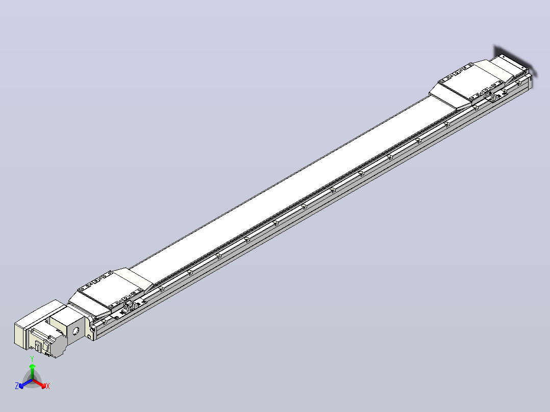 皮带直线轴双滑块型TPA-GCBS-120-P70-L525-QL-M20-N3正等轴测图