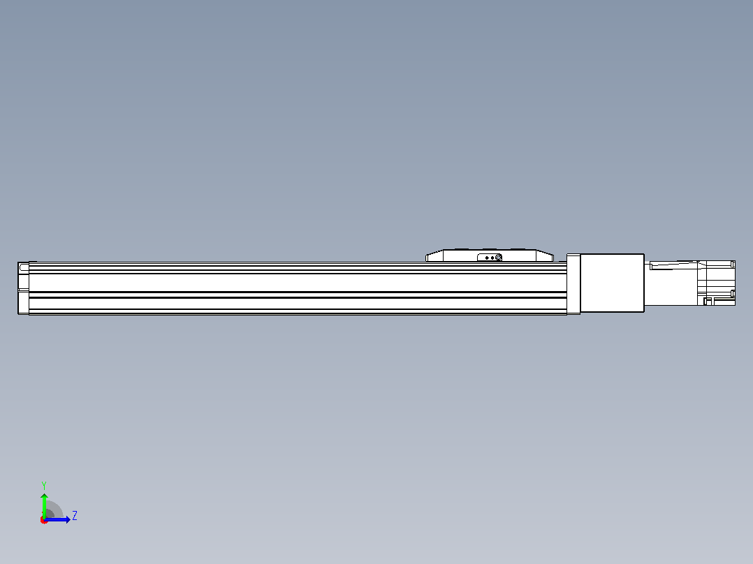 滚珠丝杠直线轴内置导轨TPA-GCR-50-1210C-L350-M-M10-N3左视图