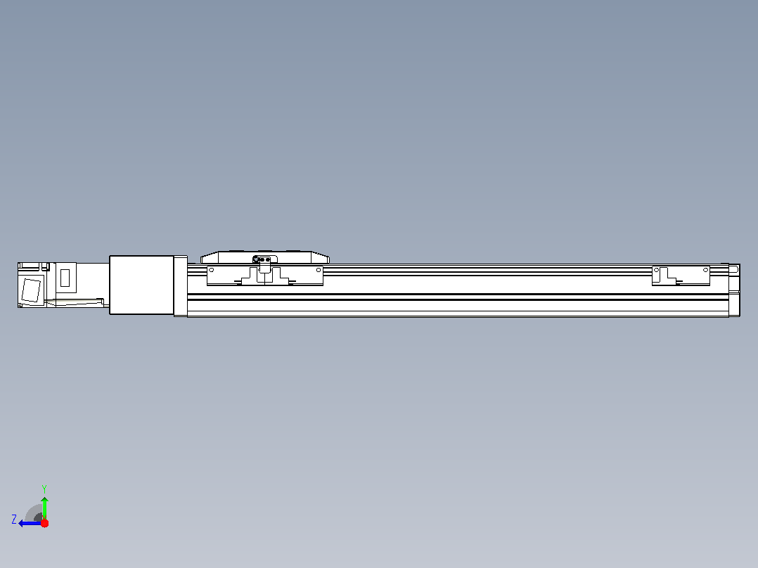 滚珠丝杠直线轴内置导轨TPA-GCR-50-1210C-L350-M-M10-N3右视图