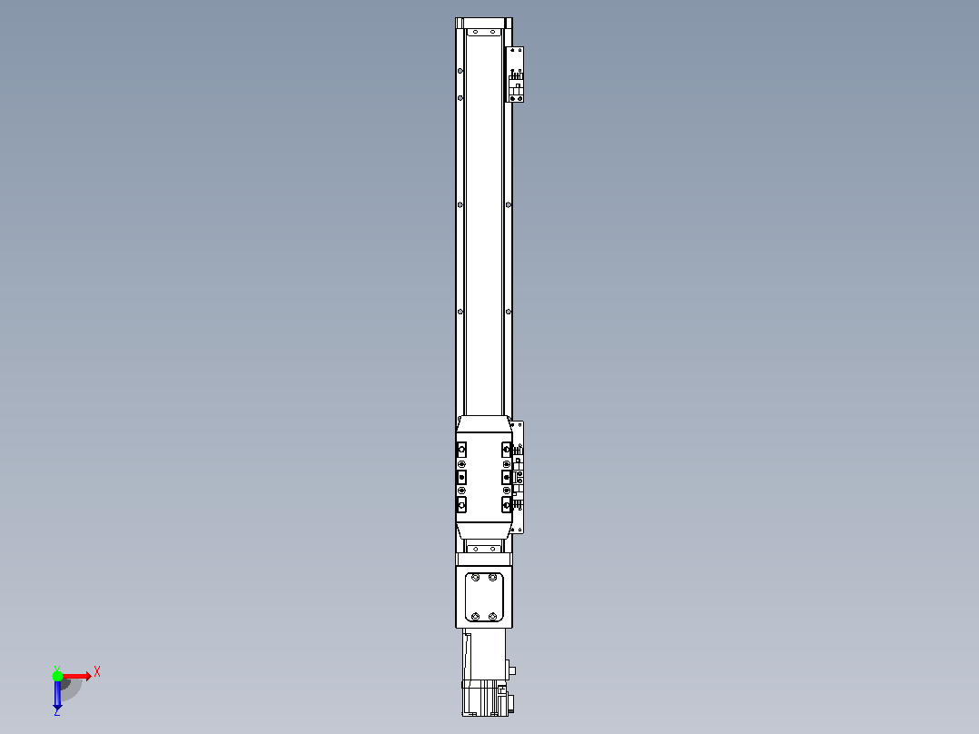 滚珠丝杠直线轴内置导轨TPA-GCR-50-1210C-L350-M-M10-N3俯视图